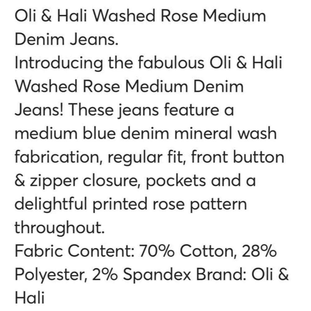 OLI & HALI jeans OH! jeans Oli and Hali pants OLI HALI jeans floral OLI&hali 2-6